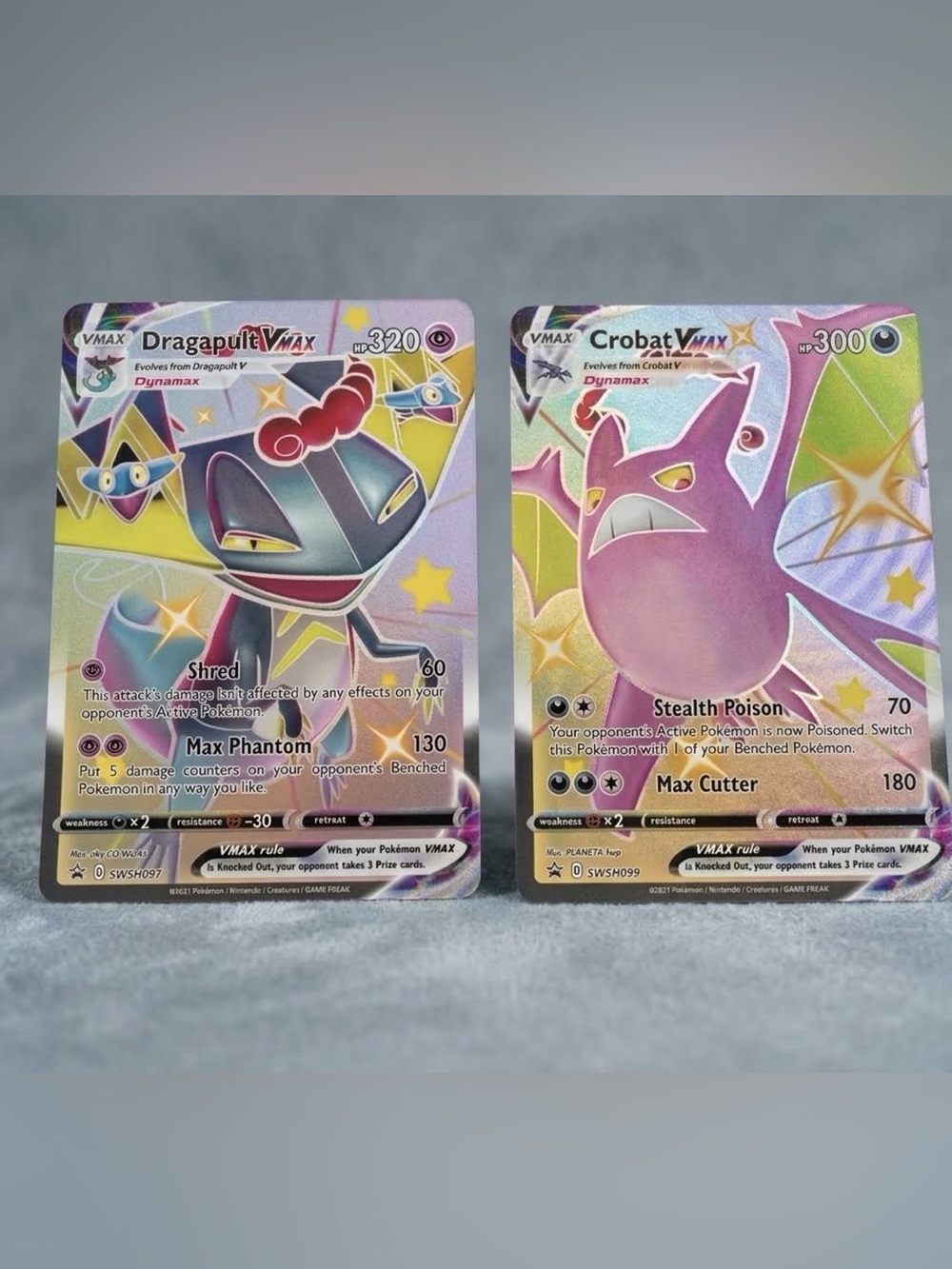 Pokémon TCG Jumbo Cards Lot - Shiny Dragapult & Crobat VMAX Promos